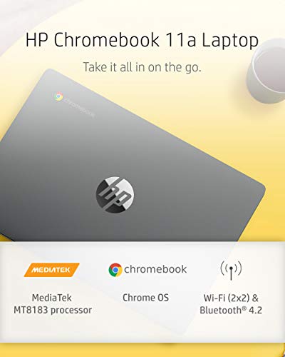 HP Chromebook 11-inch Laptop - MediaTek - MT8183 - 4 GB RAM - 32 GB eMMC Storage - 11.6-inch HD Display - with Chrome OS™ - (11a-na0010nr, 2020 Model) - Image 3