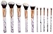 Professional Makeup Brushes Set 10pcs with White Marble Look Makeup Brush Handle