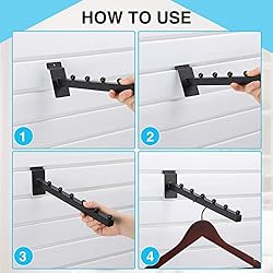 Shimeyao 24 Pcs Metal Slatwall Hooks Accessories