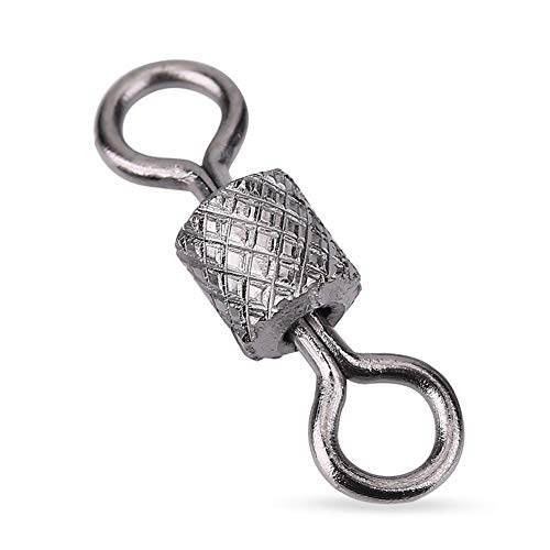 Barrel Fishing Swivel, Yevenr 100Pcs Rotate Fishing Swivel Langlebiger Angelwirbel Hochfester Angelschwenkring für den… – Bild 8