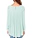 Chenghe Women Casual Chiffon Shirt Loose Long Sleeve Pleated Top Blouse Green M