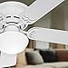 Hunter Fan Company, 53075, 52 inch Low Profile White Low Profile Ceiling Fan with LED Light Kit and Pull Chain