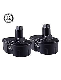 2 Pack 3.6Ah 18V Ni-MH Power Tool Replacement Battery for Dewalt 18 Volts DC9096 DC9098 DC9099 DW9095 DW9096 DW9098 DW9099 DE9039 DE9095 DE9096 DE9503 DE9098 DC9181