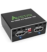 4K@60Hz HDMI Splitter 1x2 4:4:4,18 Gbps,Supports Soundbar,HDCP 2.2,HDCP 2.3 Bypass,EDID,Duplicate...