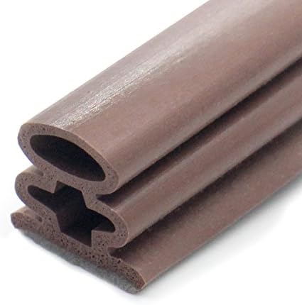 Door Soundproofing, Door Gap Seal Door Draft Stopper Silicone Door Light Blocker door Seal Weatherstrip, 20ft Length, 13/32" Width x 13/32" Height, Brown