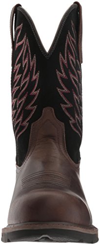 Ariat Work Men's Groundbreaker Pull-On Steel Toe Work Boot, Brown/Black, 10.5 2E US