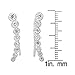 Sterling Silver 925 Gold/Rose Gold Bezel-set Zirconia Curved Bar Ear Climber Crawler Cuff Studs Hypoallergenic Earrings
