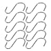 uxcell a12080800ux0442 Hanging Hooks Hanger (Pack of 10), Silver