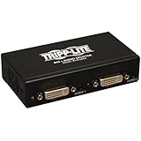 Tripp Lite 2-Port DVI Splitter with Audio and Signal Booster, Single Link 1920x1200 at 60Hz / 1080p (DVI F/2xF)(B116-002A)