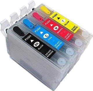 AQree 4 Pack T200XL Empty Refillable Ink Cartridge For XP-100 XP-200 XP-300 XP-400 XP-310 XP-410 WF-2510 WF-2520 WF-2530 WF-2540 printers
