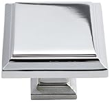 Atlas Homewares 289-CH Sutton Place Collection 1.25-Inch Square Knob, Polished Chrome