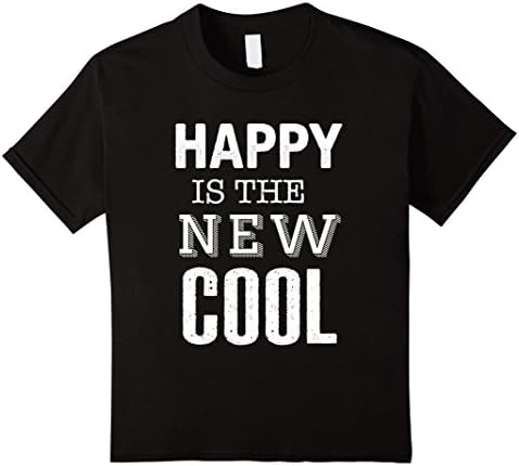 Kids Happy is The New COOL TSHIRT Cute Typography Love T-shirt 12 Black