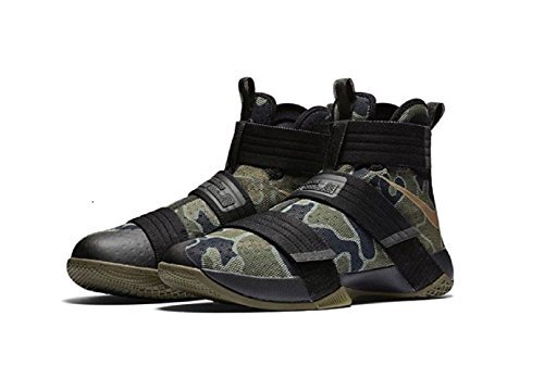 Nike Lebron Soldier 10 X SFG Camo Mens Black/Medium Olive/Bamboo 844378-022 (9)