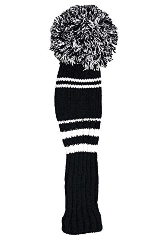 Longridge Men's Pompom Golf Head Cover White/Black,