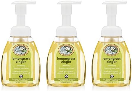 Foaming Hand Soap, Hand Soap Refills and Self Foaming Liquid Hand Soap, Liquid Hand Soap Bulk for Hand Wash, Lemongrass Zinger, 8.3 Oz, 3 Pack