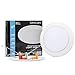 GETINLIGHT 6 Inch LED Disk Light, Dimmable, Flush Mount or Recessed, Soft White 3000K, Matte White Finish, ETL Listed, Wet Location Rated, IN-0301-3-WH