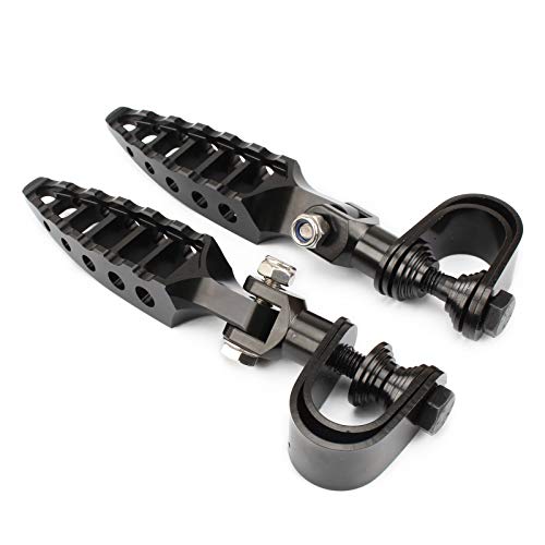 Motorcycle Highway Foot Pegs Engine Guard 45 Degrees Footpegs with Clamps 25-32mm Black For Touring Electra Glide Softail Dyna Universal