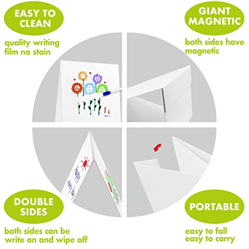 Tabletop Desktop Easel &Whiteboard with Bonus 8X Dry Erase