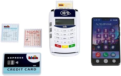 7274 Terminal de paiement et téléphone Portable pour Enfants, avec lumière, Son et Fonction de paiement sans Contact, Jouet pour Enfants à partir de 3 Ans