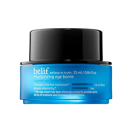 belif Moisturizing Eye Bomb Cream with Squalane | Good for Dryness, Loss of Firmness | Boosts Elasticity | Increases Skin Resilience | For Normal, Dry, Combination, Oily  Skin Types