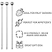 Cocktail Picks Stirrers Toothpicks -(24 PACK) 8 inch Bloody Mary Skewers Reusable Stainless Steel Cocktail Picks for Drink Skewers and Appetizers Fruit Sticks Martini