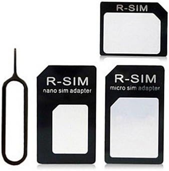 Nano Sim Card to Micro Sim & Standard Sim Card Adapter Adaptor Converter with Ejection Pin