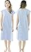 Utopia Care Women's Hospital Gown Soft Comfortable and Stylish Patient Gown, Small-Medium, Polkadots Blue