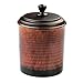 mDesign Tint Bathroom Vanity Canister Jar for Cotton Balls, Swabs, Cosmetic Pads - Brown
