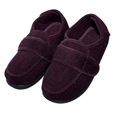 ladies extra wide slippers for swollen feet