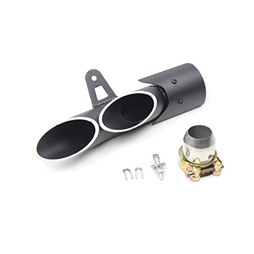 MGOD 38-51 mm Universal Motorcycle Exhaust Pipe Dual Tail Outlet Pipe Slip On Dirt Street Bike Motorcycle