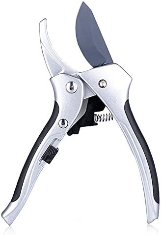 Garden Scissors, Professional Bypass Pruning Shears /Hand Pruner- Heavy Duty Metal Blade - Surface Teflon SK-5 Handle - Designed for Gardening Trimming Work -JA-13-076