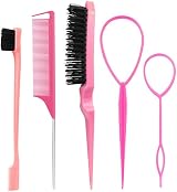 HQDA Hair Wax Stick & Pink Brush Set Edge Control Anti Frizz view 5