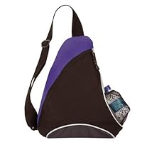 eBuyGB Monostrap Triangle Daypack Crossbody Shoulder Sling Rucksack Backpack Travel Bag - Purple