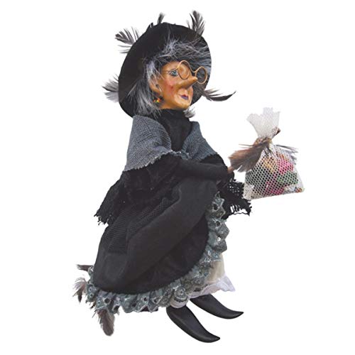 Witches of Pendle - Althea Witch Flying (Grey) 24cm
