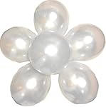 Elecrainbow 100 Pack 12" Round Pearlescent Thicken Latex Balloons - Shining Light White- Be Aware of Safety in Use & Have Fun!