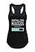 Tough Cookie's Women's Installing Muscles Print Burnout Tank Top (Large - LF, Black)