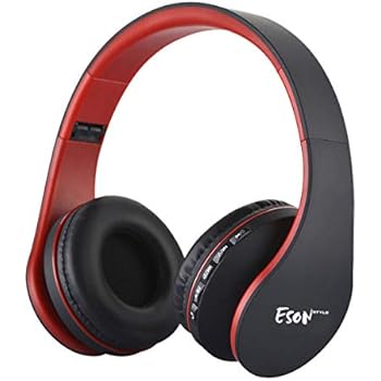 Esonstyle Over Ear Bluetooth Headphones,Foldable Wireless Stereo Headset with Mic, FM Radio Support TF Card and AUX Play