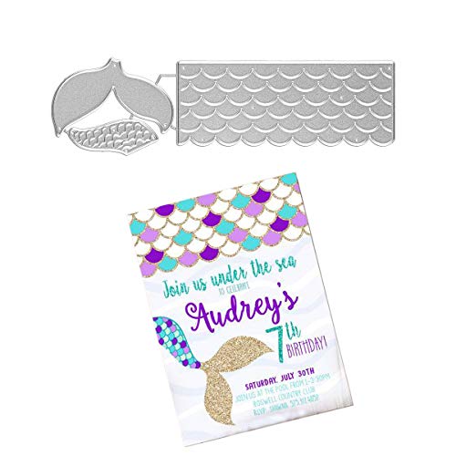 Mermaid Cutting Dies, Embossing Stencil Cutter Templates for Scrapbooking Card Making DIY Craft
