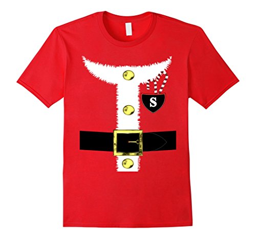 Fun Faux Red Santa Jacket Graphic Costume T-Shirt