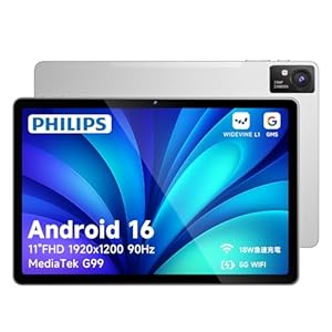 【PHILIPS タブレット T8015 国内正規品】11インチFHD/Widevine L1/Android 16/90Hzリフレッシュレート/MediaTek G99