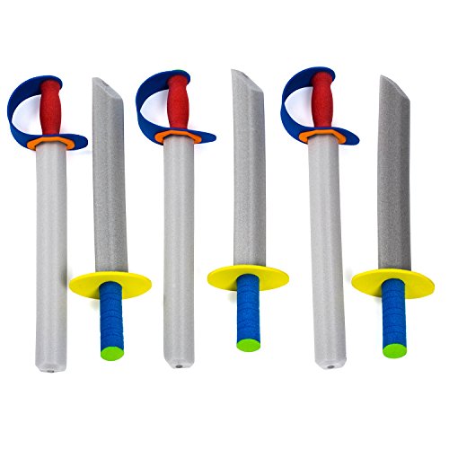 Foam Swords 6 Pack Toy Swords Warrior Sword Toy For Children Kids