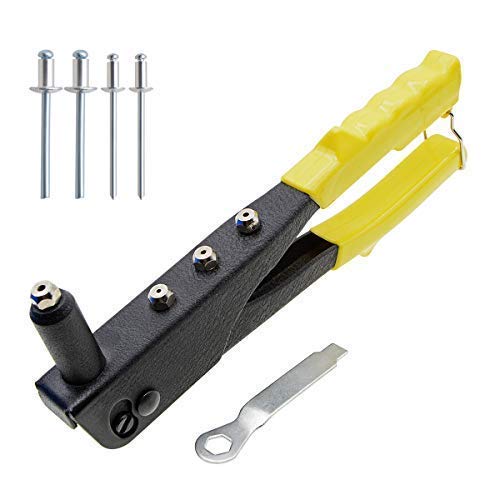 Penck Pop Rivet Gun Kit with 100PCS Metal Rivets and Wrench, Contractor Grade Riveter, Hand Repair Tools Riveter, Pop Rivet Tool, Heavy Duty Hand Riveter Set for Sheet Metal, Automotive and Duct Work - Thumbnail 6