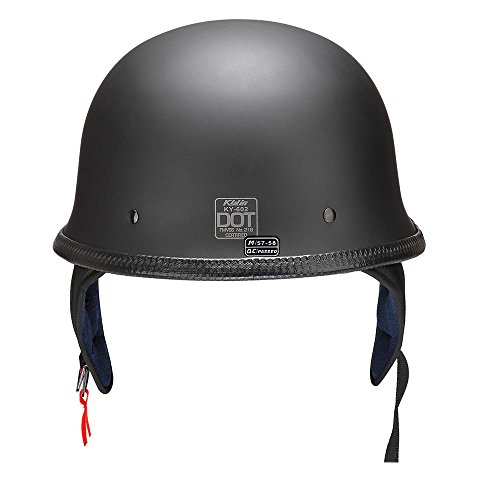 Yescom DOT German Style Motorcycle Half Helmet Open Face Cruiser Chopper Biker Skull Cap Helmet Black M