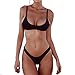 Minimalism Le Women's Brazilian Bikini Set Solid Swimsuit Swimwear