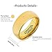 HSG Tungsten Rings for Men Women 8mm 18k Gold Plated High Polished Comfort Fit Domed Wedding Band