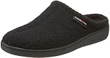 Haflinger Unisex AT Boiled Wool Hard Sole Slipper, Black, 40 EU/ 9 M US Women's/7 D US Men