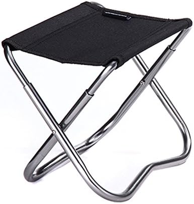 Outdoor Foldable Stool Portable Chair Travel Chair (black)