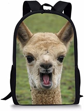 NakgnLlama Kids Backpack Print School Bookbag Durable Travel bag for Elementary Students Teens Girls Boys
