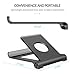 Cell Phone Stand, Foldable Phone Stand, Metal 360° Adjustable Desk Cell Phone Stand Holder Work for Tablet, iPad, Kindle, Phone X/8/8 Plus/7, Galaxy S9/S9 Plus/S8/S7 (Black), Divi
