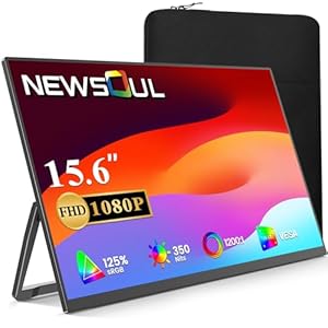 15.6インチ モバイルモニター Newsoul モバイルディスプレイ 収納ケース付き フルHD IPS VESA対応